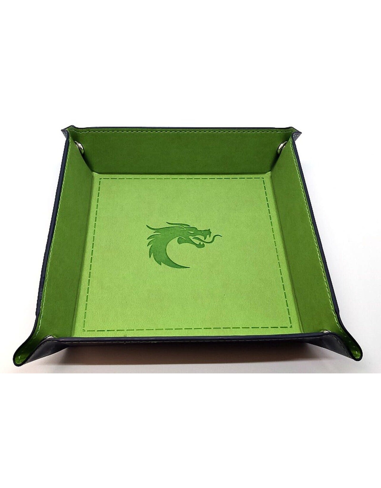 Old School Dice & Accesories Dice Rolling Tray: Square Green w/ Blue Back