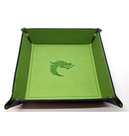 Old School Dice & Accesories Dice Rolling Tray: Square Green w/ Blue Back