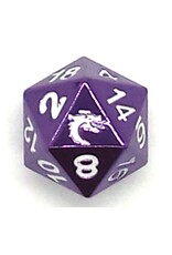 Old School Dice & Accesories Metal D20 Halfling Forged Electric Purple