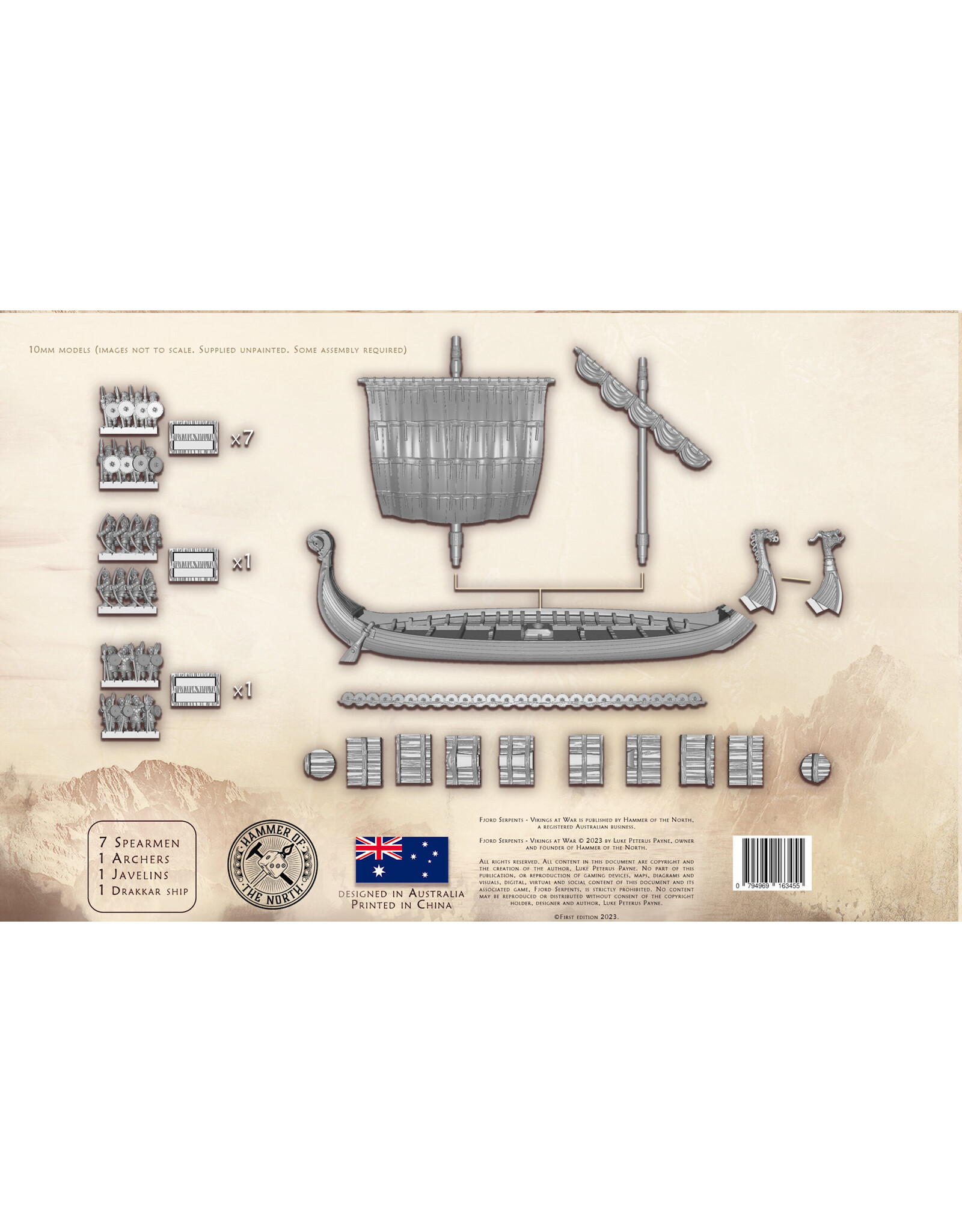 Hammer of the North Fjord Serpents Drakkar Longship Booster Set