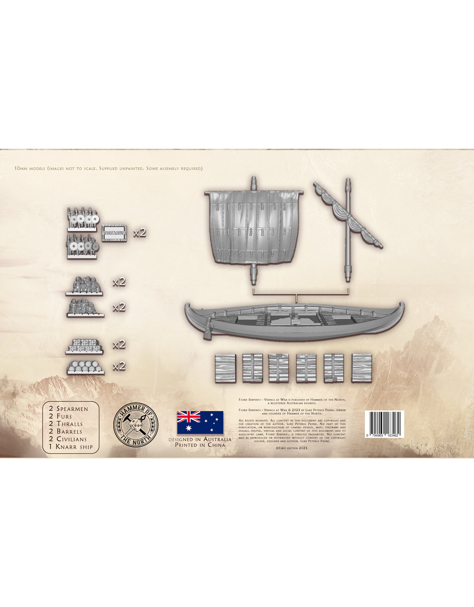 Hammer of the North Fjord Serpents Knarr Trading Ship Booster Set