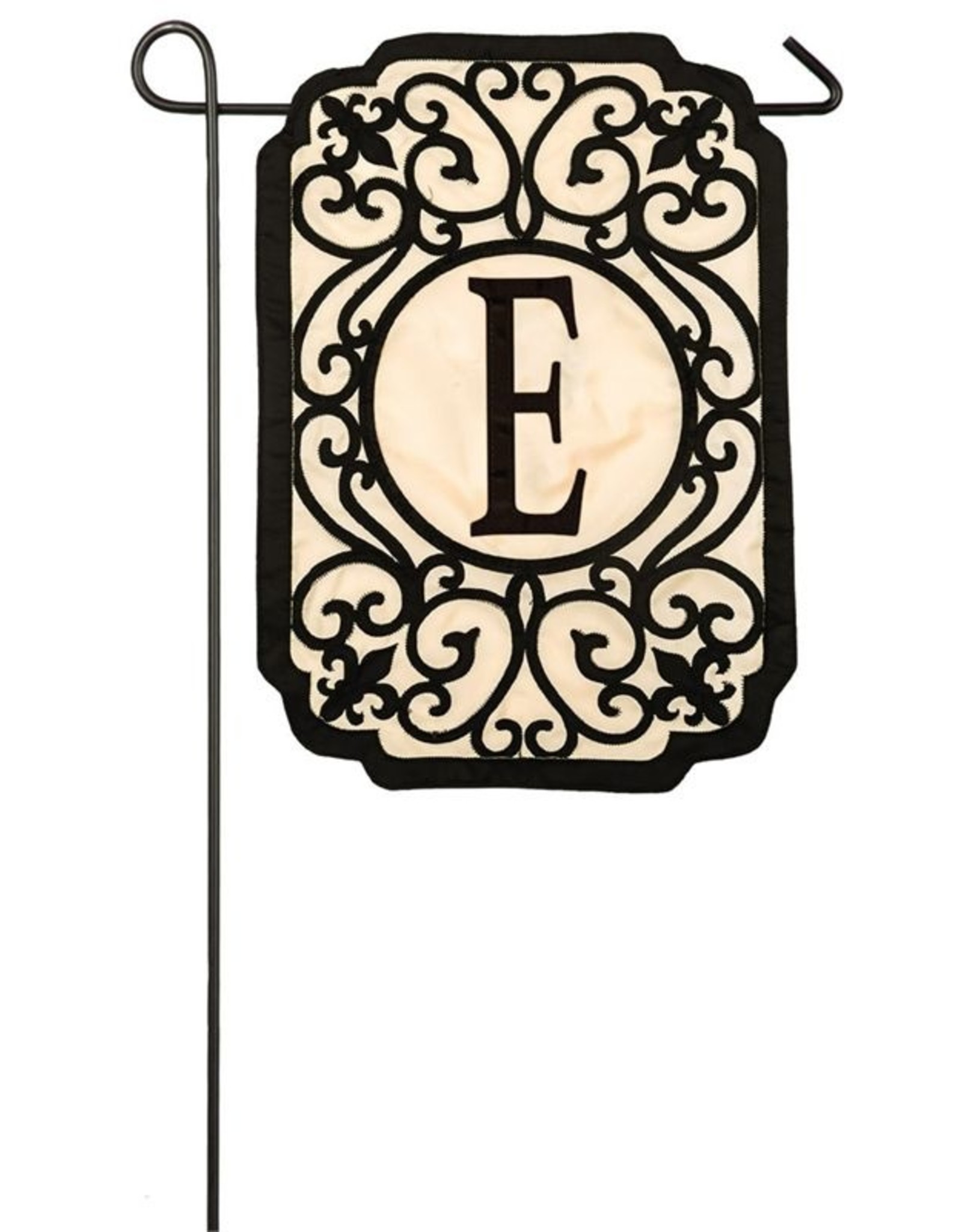 Evergreen Enterprises Filigree Monogram E Garden Flag