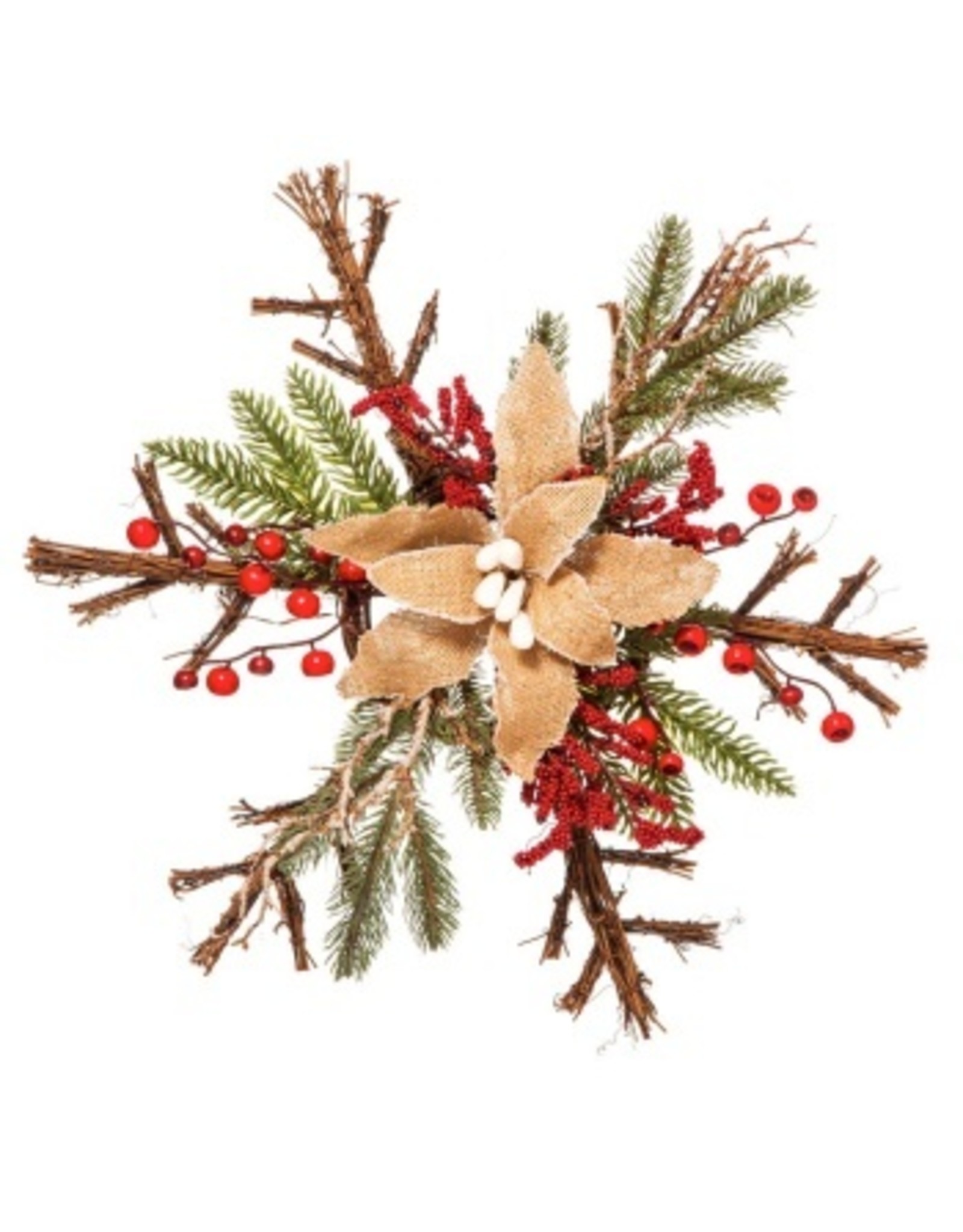 Evergreen Enterprises Burlap Holiday Snowflake Decor