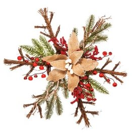 Evergreen Enterprises Burlap Holiday Snowflake Decor