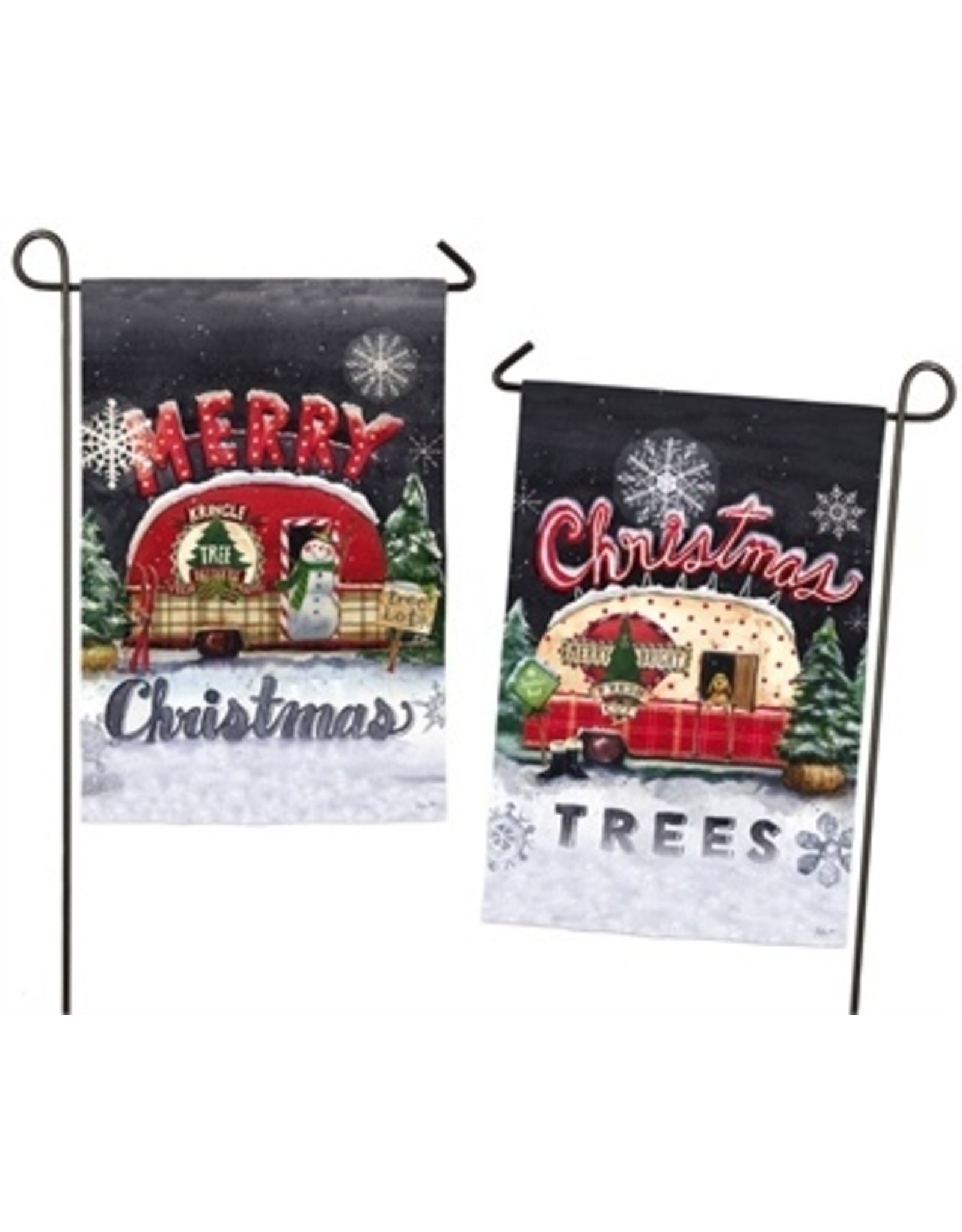 Evergreen Enterprises Tree Lot Plaid Christmas & Merry Christmas Garden Flag