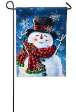 Evergreen Enterprises Joyful Jolly Snowman Garden Flag