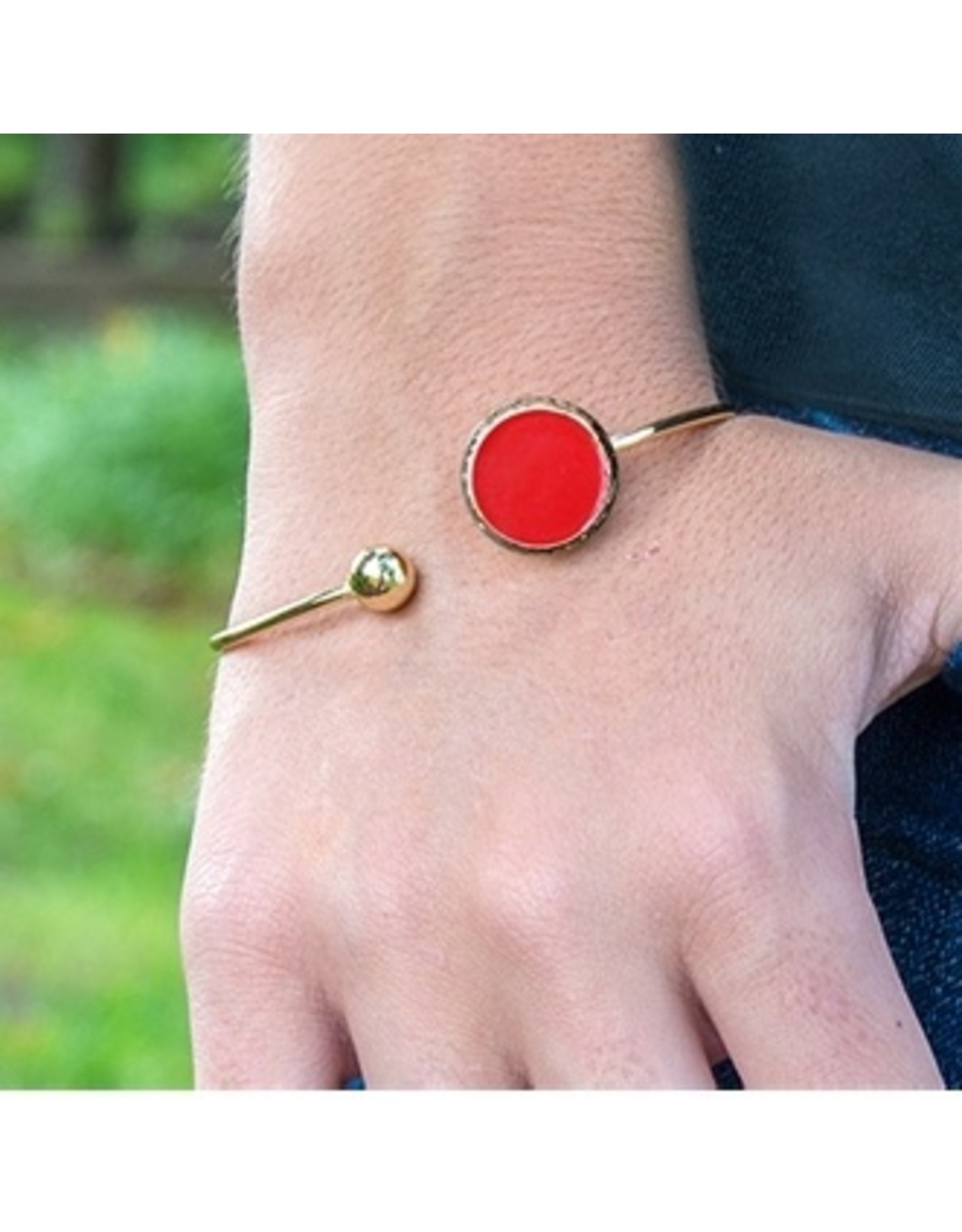 Mainstreet Collection Red Enamel Bracelet