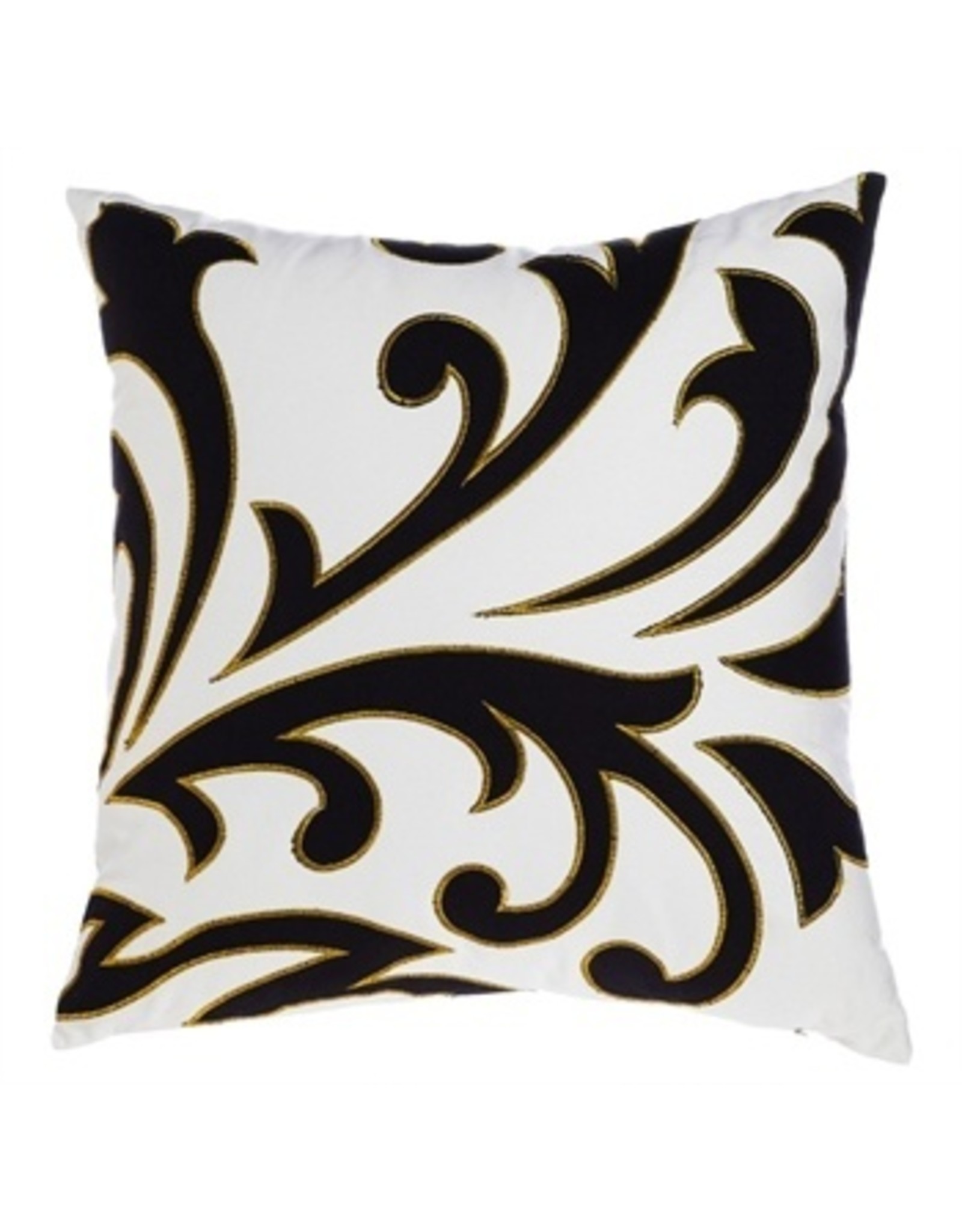 Evergreen Enterprises Black & White Scroll Outdoor Pillow