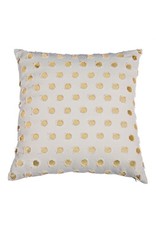 Evergreen Enterprises Gold Metallic Polka Dot Outdoor Pillow