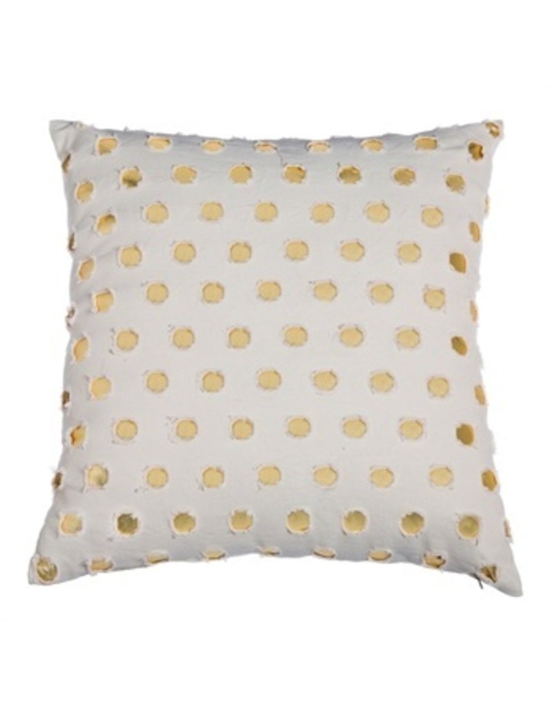 Gold Metallic Polka Dot Outdoor Pillow Miche Designs And Gifts