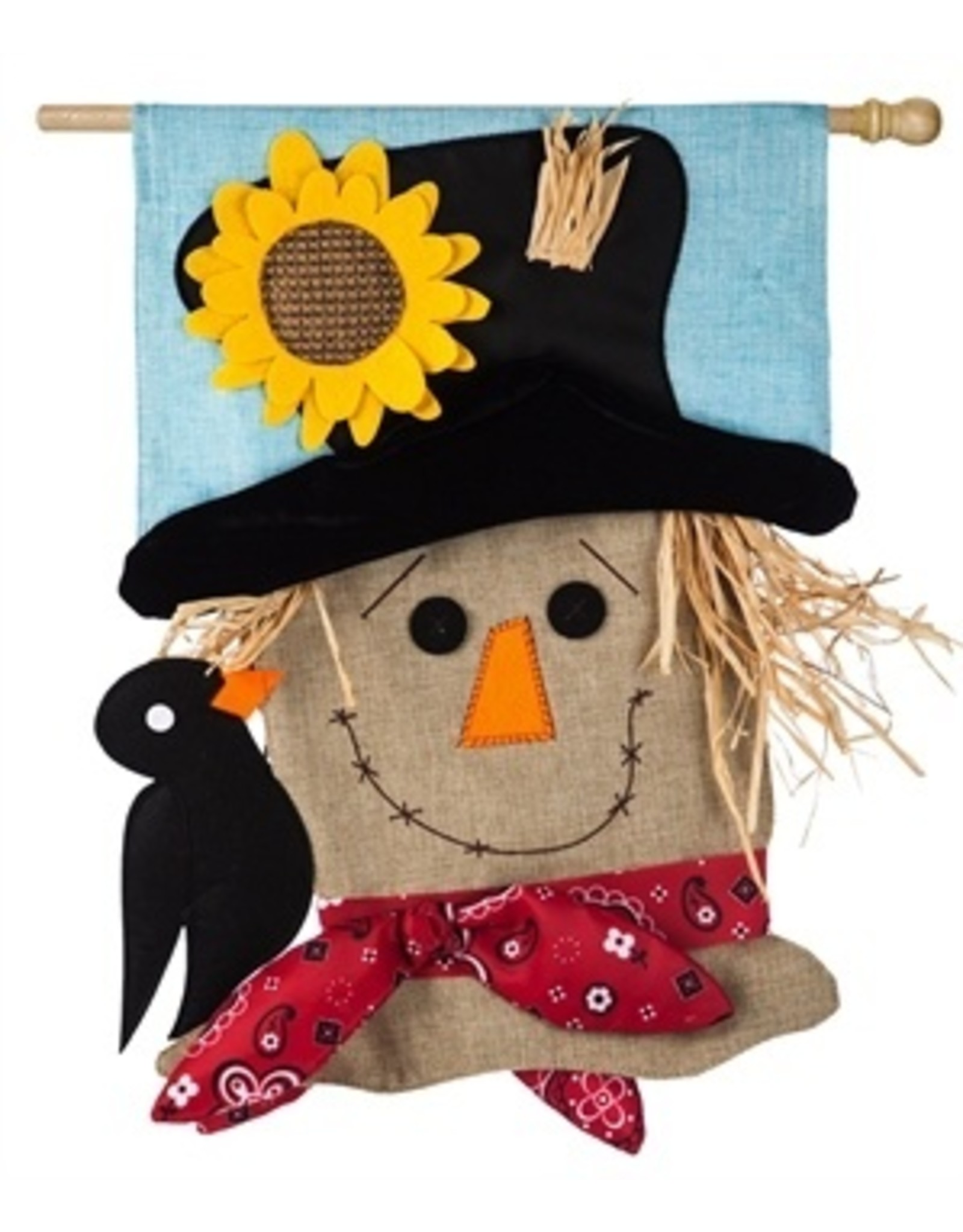 Evergreen Enterprises Scarecrow Season House Burlap Flag