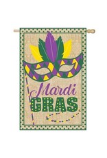 Evergreen Enterprises Mardi Gras House Burlap Flag