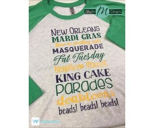 Take Me To The Mardi Gras Whimsical Subway Art T-Shirt-TD – theteejob