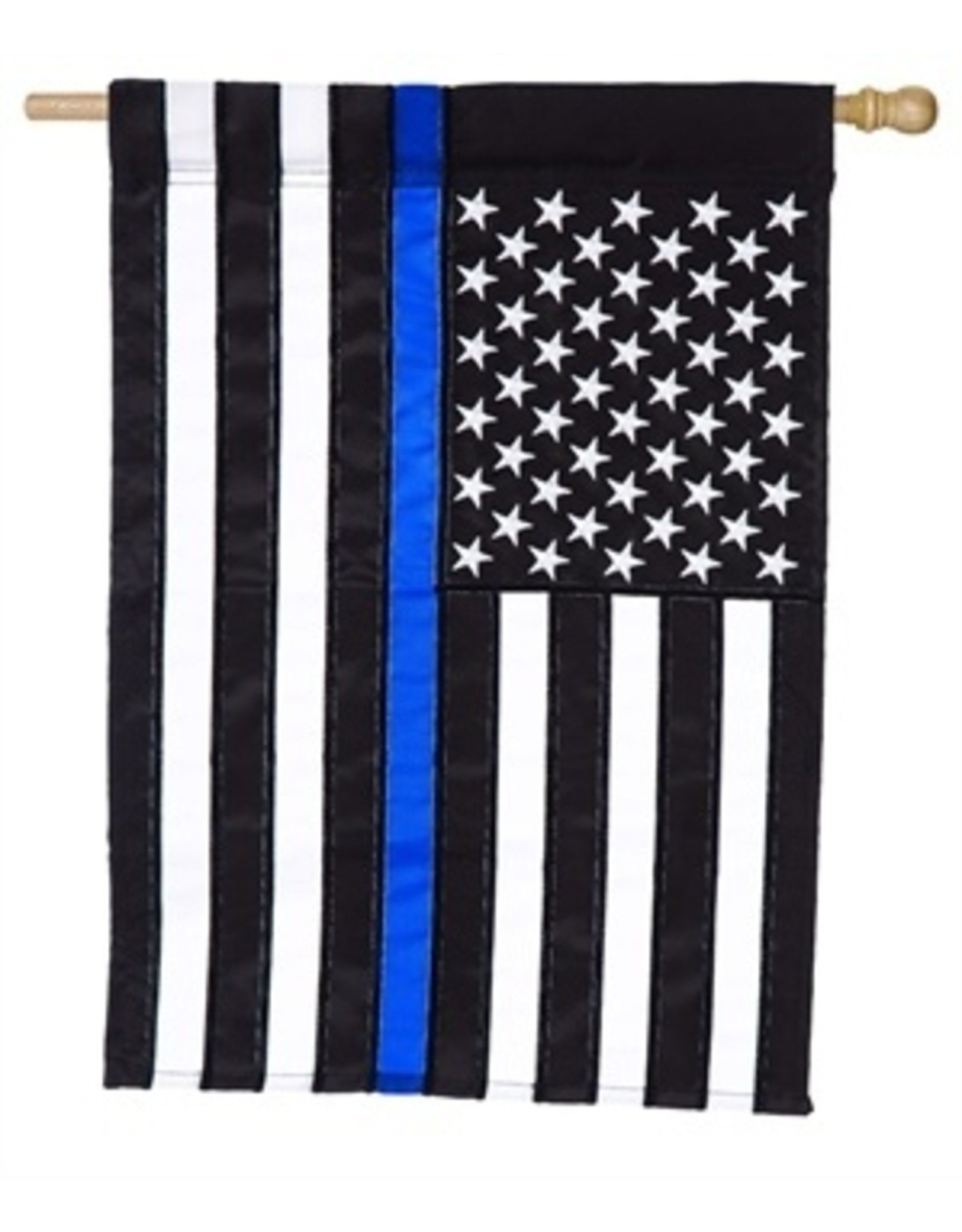 Evergreen Enterprises Thin Blue Line House Applique Flag