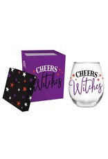 Evergreen Enterprises Cheers Witches Stemless Wine Glass W/Box