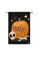 Evergreen Enterprises Halloween Skull House Suede Flag