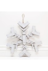 White Wooden Snowflake Wall Decor - Miche Designs and Gifts