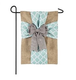 Evergreen Enterprises Quatrefoil Cross Garden Burlap Flag