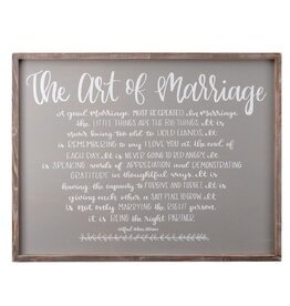 Glory Haus The Art of Marriage Small Framed Board