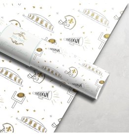 Nola Tawk Black and Gold Wrapping Paper