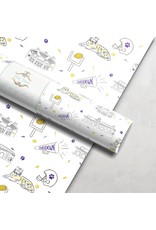 Nola Tawk Purple and Gold Wrapping Paper