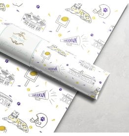 Nola Tawk Purple and Gold Wrapping Paper