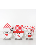 Adams & Co. Santa, Rudolph and Snowman Set of 3