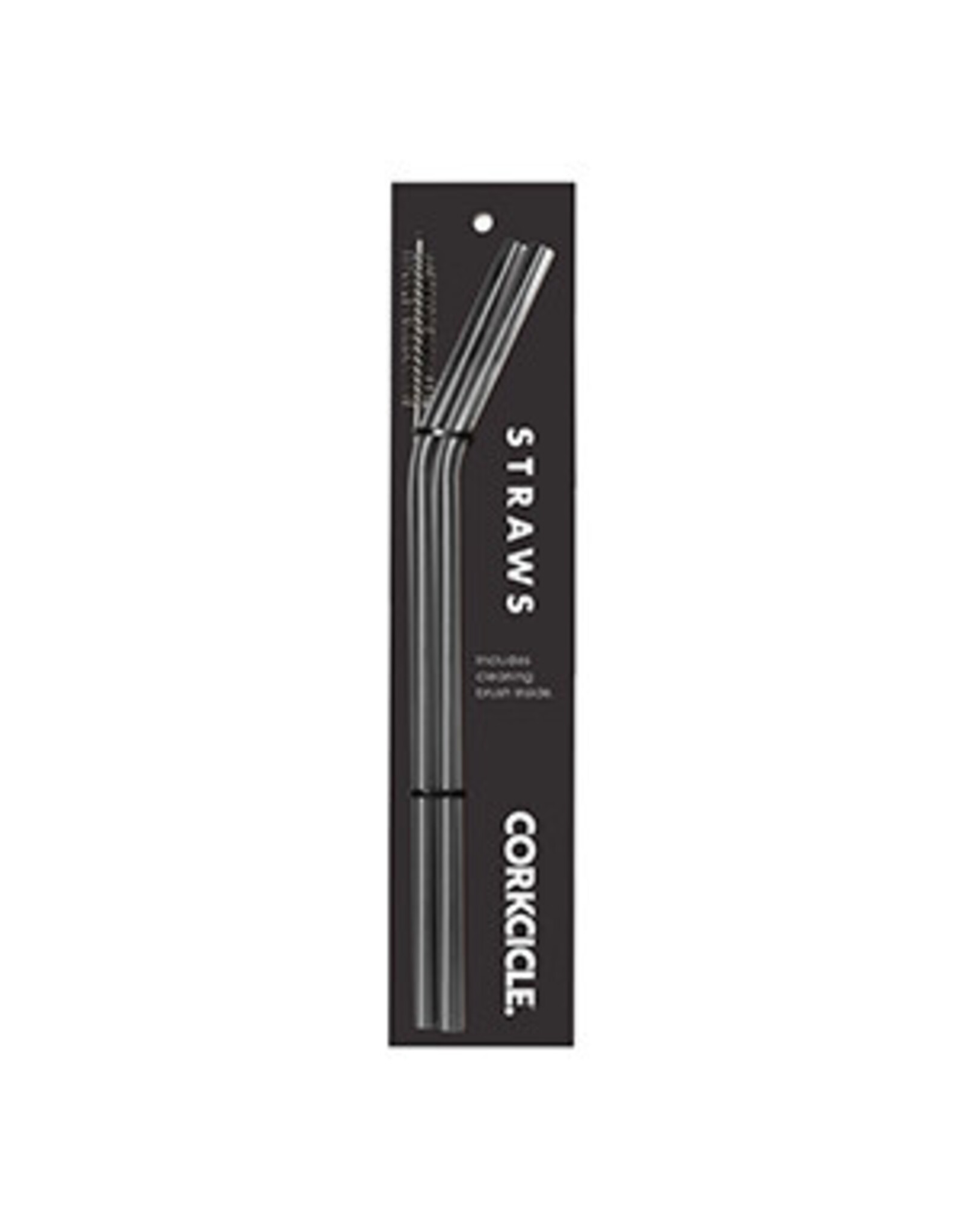 Corkcicle Straws - Gunmetal - 2pk w/Cleaner