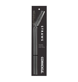 Corkcicle Straws - Gunmetal - 2pk w/Cleaner