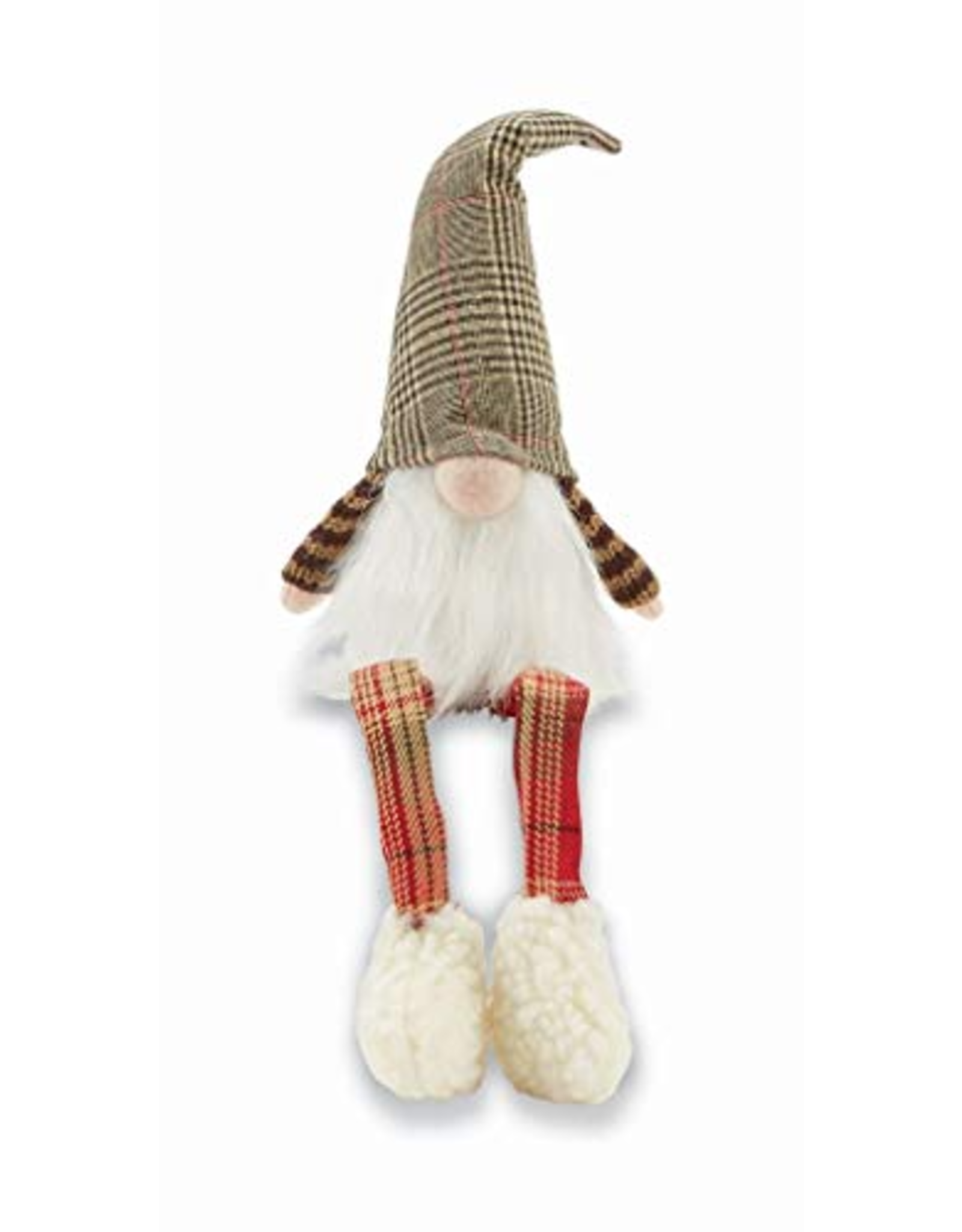 Mud Pie Dangle Leg Houndstooth Fall Gnome