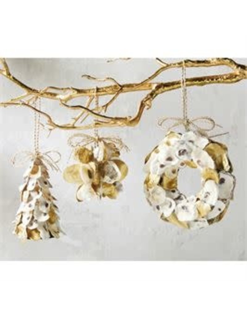 Gold Wreath Oyster Shell Ornament Miche Designs And Gifts