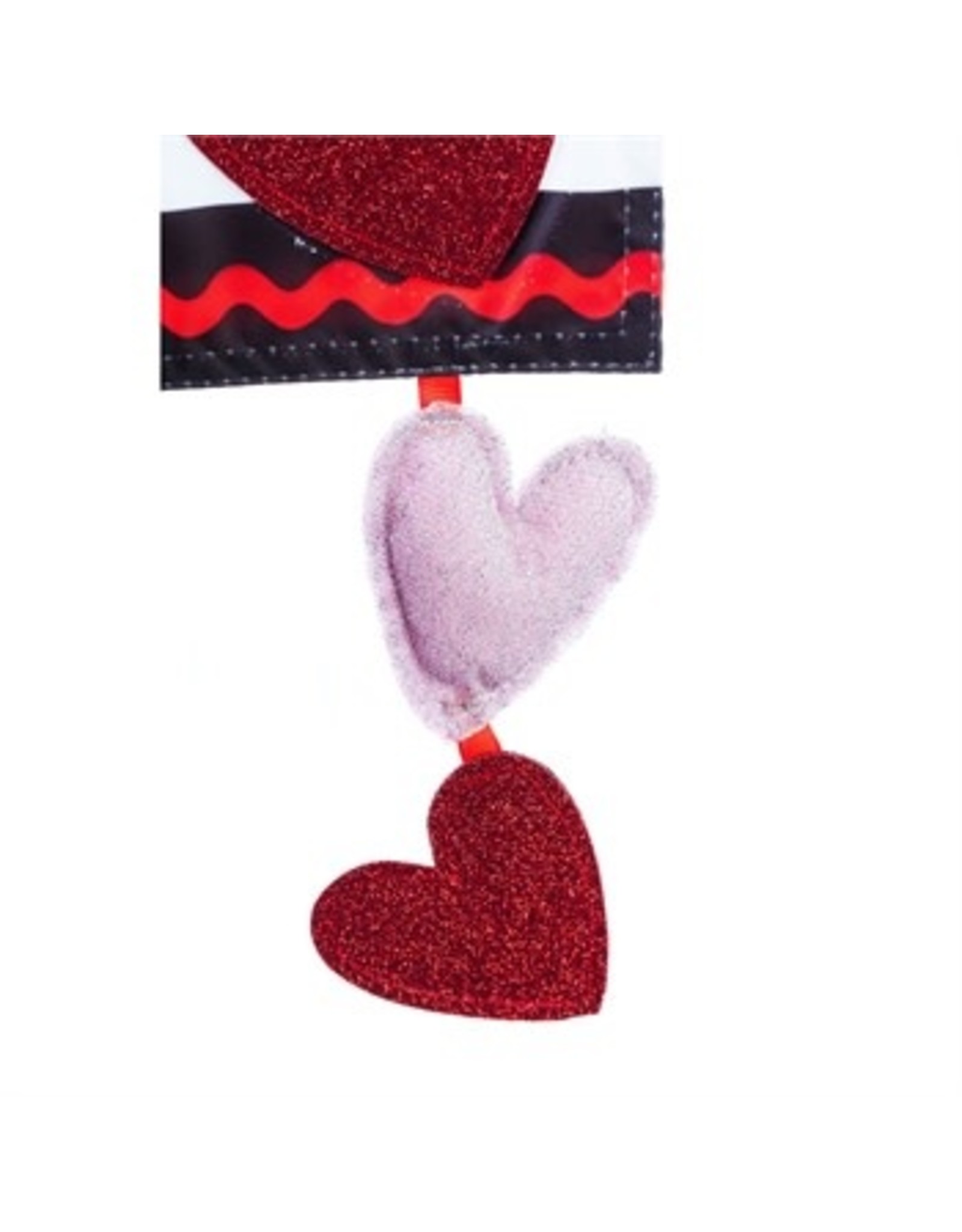 Evergreen Enterprises Valentine's Stripe House Applique Flag