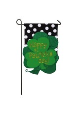 Evergreen Enterprises St.Patrick Clovers Garden Applique Flag