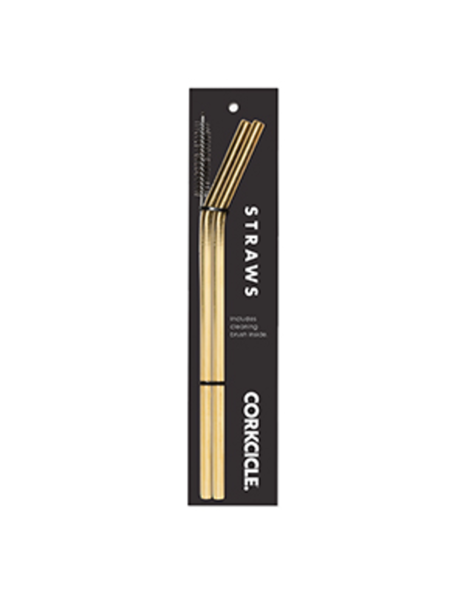 Corkcicle Straws - Gold - 2pk w/Cleaner