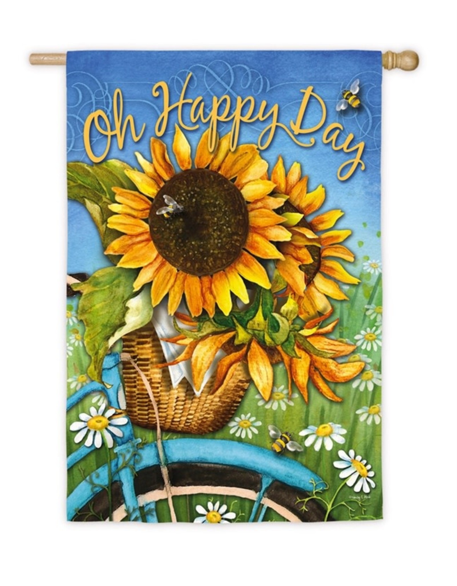 Evergreen Enterprises Happy Day Sunflowers House Suede Flag