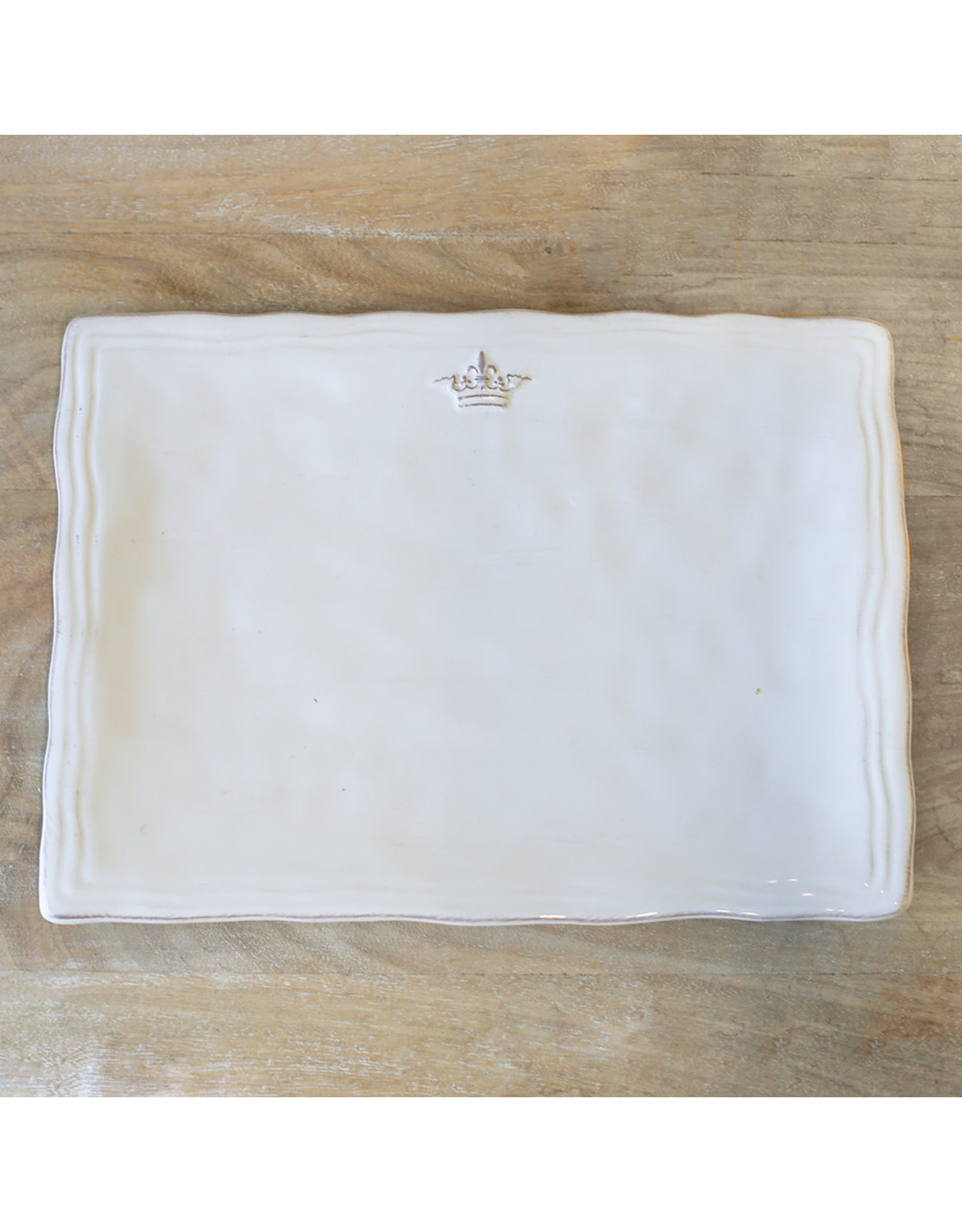 The Royal Standard Antique White Crown Platter,11.5x8.5