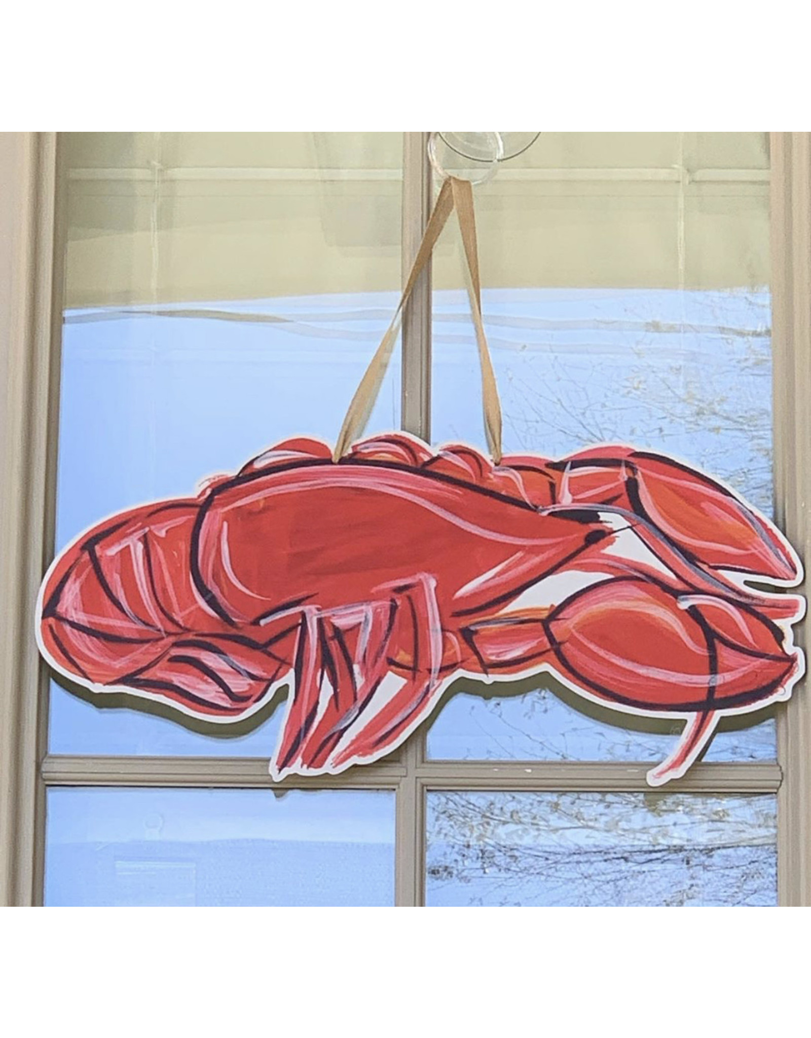 Crawfish Mardi Gras door hanger