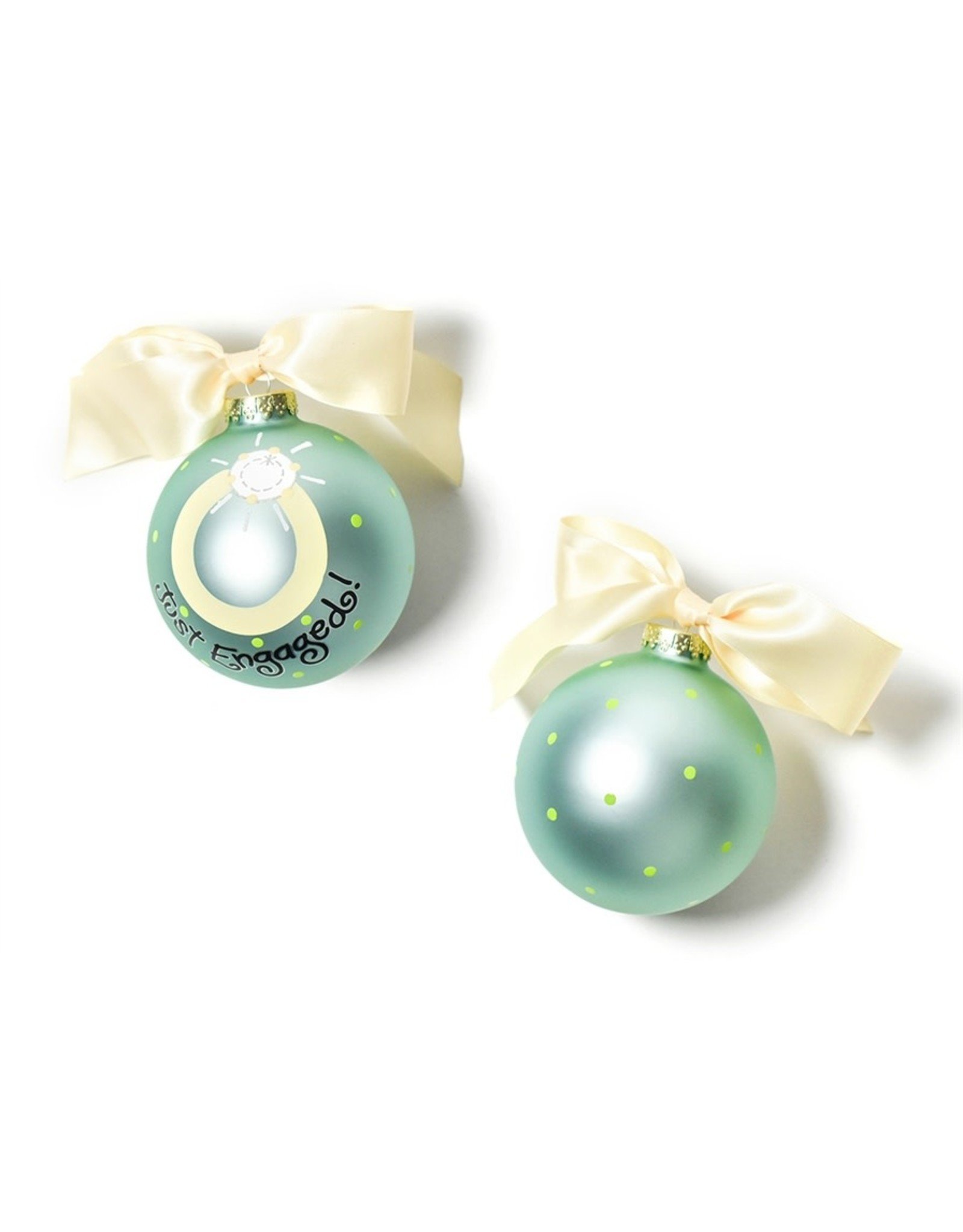 Coton Colors Just Engaged Glass Ornaments