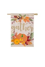 Evergreen Enterprises Autumn Gather House Burlap Flag