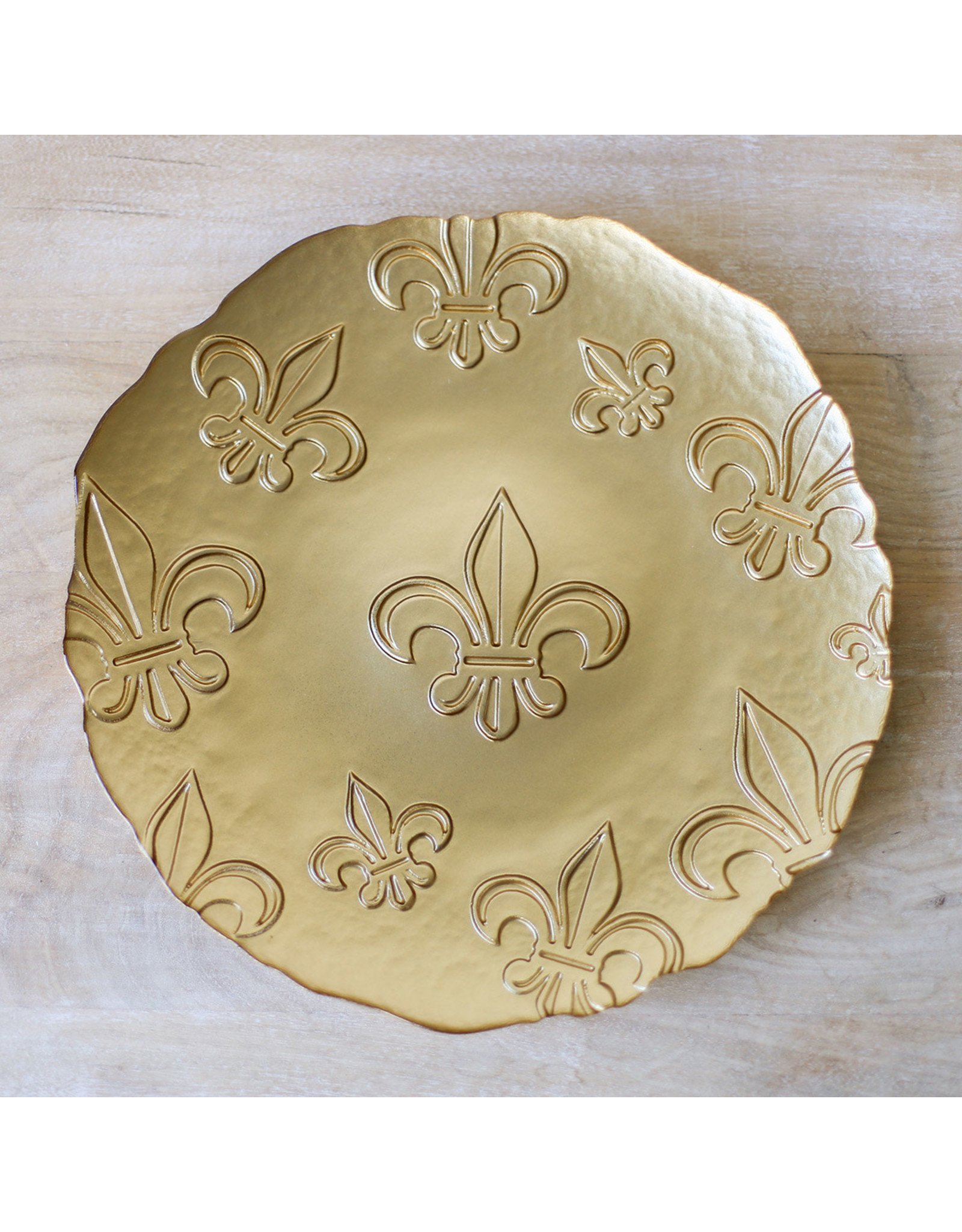 The Royal Standard Fleur de Lis Glass Platter 13X13