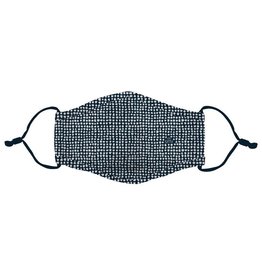 Ivystone Poly Face Mask W/Filter Pocket-Navy Organic Dots