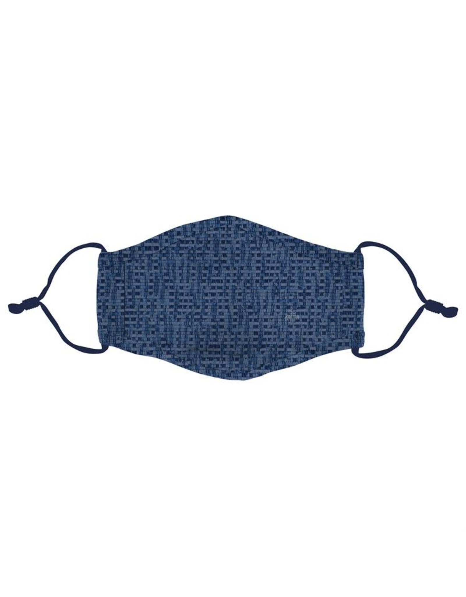 Ivystone Poly Face Mask W/Filter Pocket-Blue Basket Weave