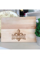 Miche Designs MICHE-Custom Engraved Cutting Board, Fleur de Lis Scroll Style