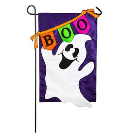 Evergreen Enterprises Boo! Ghost Garden Applique Flag