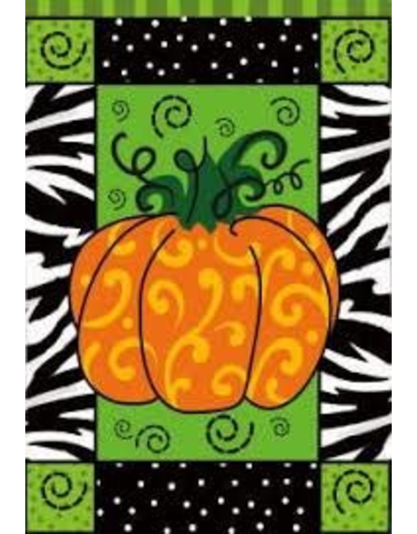 Evergreen Enterprises Artistic Blend Pumpkin Whimsy Garden Flag