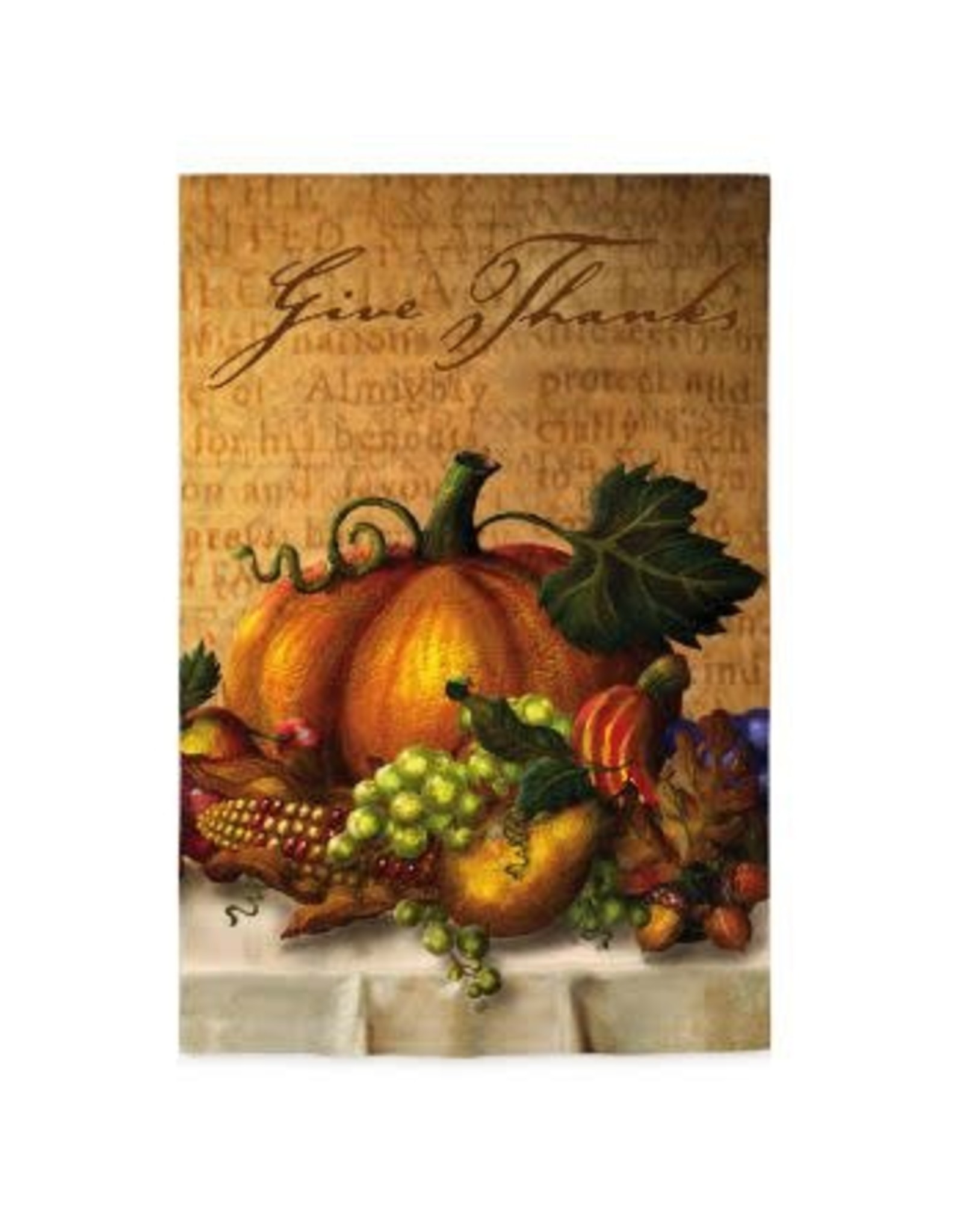 Evergreen Enterprises Give Thanks Garden Suede Flag