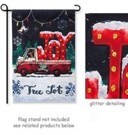 Evergreen Enterprises Tree Lot Plaid Joy Garden Suede Flag