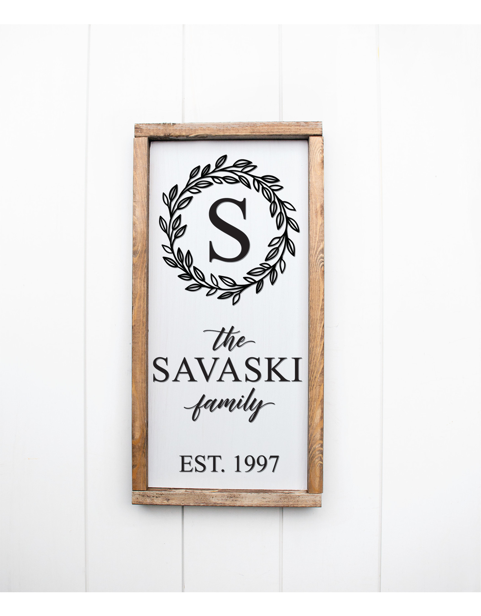 Miche Designs Custom Farmhouse Family Initial Sign, 8"X16"