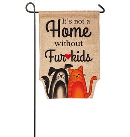 Evergreen Enterprises Fur Kids Garden Burlap Flag