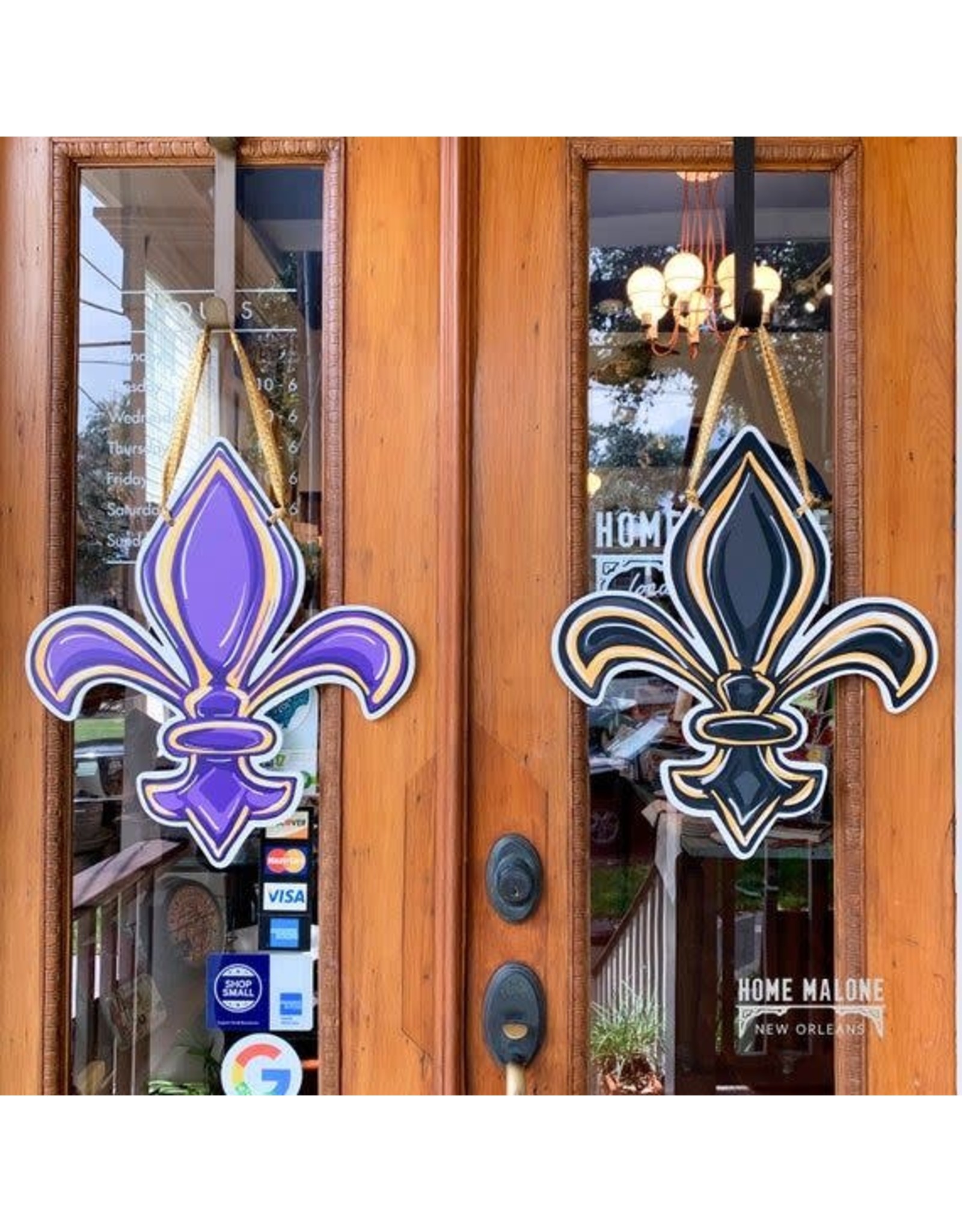 Home Malone Saints Fleur De Lis Door Hanger